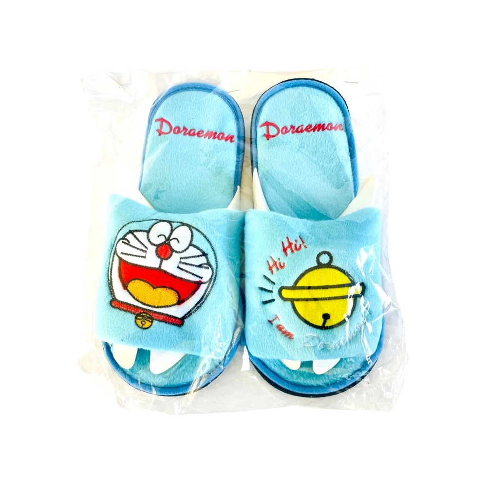 Doraemon Light Blue Slippers Unisex Adult Size Cute Anime Manga Robotic Cat NEW